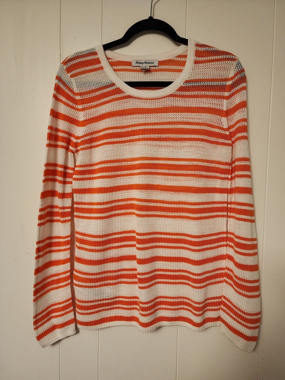Tommy Bahama Striped Open Knit Sweater Size Small